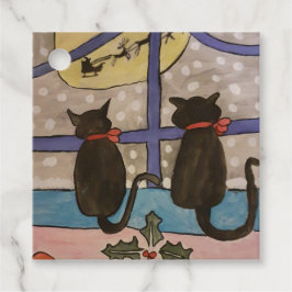 Etiquetas Para Lembrancinhas Natal de Gato Negro