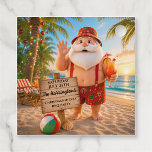 Etiquetas Para Lembrancinhas Natal em Julho Churrasco Familiar