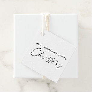 Etiquetas Para Lembrancinhas Natal minimalista com script de Caneta de tinta pa