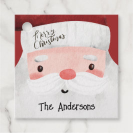 Etiquetas Para Lembrancinhas Natal personalizado do Papai Noel com Aquarela