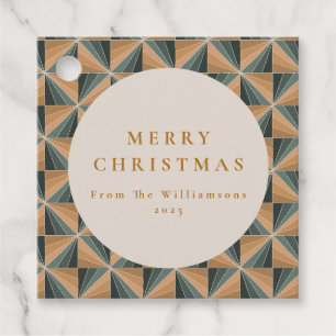 Etiquetas Para Lembrancinhas Natal Verde Art Deco Vintage Festa Personalizada