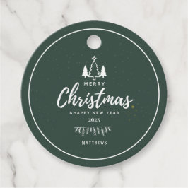Etiquetas Para Lembrancinhas Natal verde e Feliz ano novo 2023