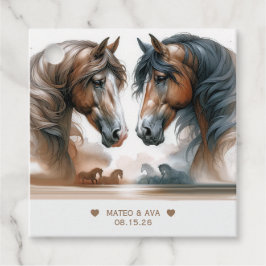 Etiquetas Para Lembrancinhas Nature Brown Horses Adicionar Casamento Fotográfic