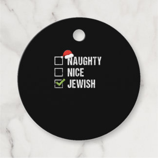 Etiquetas Para Lembrancinhas Naughty Nice Jewish Santa Christmas 