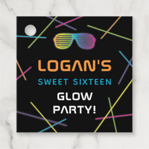 Etiquetas Para Lembrancinhas Neon Sweet 16 Birthday Glow Party