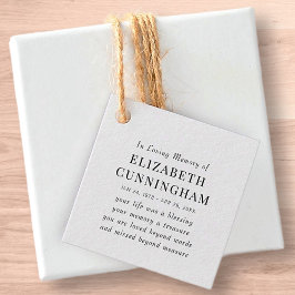 Etiquetas Para Lembrancinhas No Loving Memory Memorial Modern Simple Cote