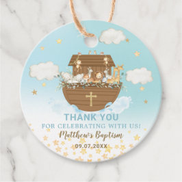 Etiquetas Para Lembrancinhas Noah's Ark Cute Animal Boy Baptism Christening