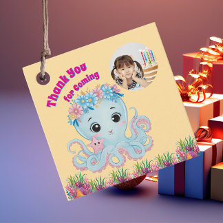 Etiquetas Para Lembrancinhas Noite de Foto Girly de Octopus Floral Branco Bonit