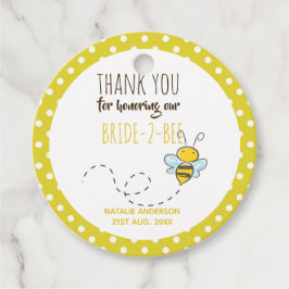 Etiquetas Para Lembrancinhas Noiva 2 BEE Fofo Pontos Brancos Amarelos Chá de No