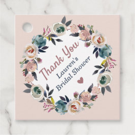 Etiquetas Para Lembrancinhas Noiva de Casamento Rosa Empoeirado Floral Agradeci