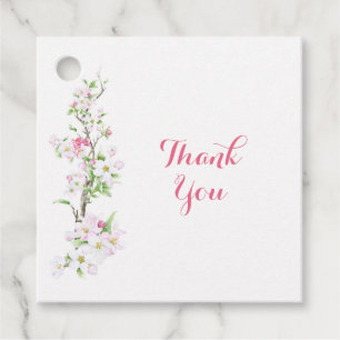 Etiquetas Para Lembrancinhas Noiva de Flor de Maçã Personalizada Obrigada