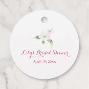 Etiquetas Para Lembrancinhas Noiva de Flor de Maçã Personalizada Obrigada
