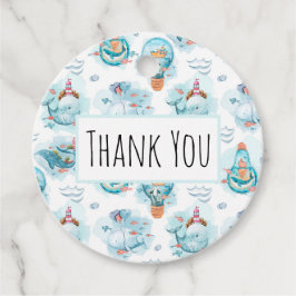 Etiquetas Para Lembrancinhas Noivado do Padrão de Aquarela das Baleias Náuticas