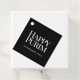 Etiquetas Para Lembrancinhas Nome de Família Clássico Feliz Purim