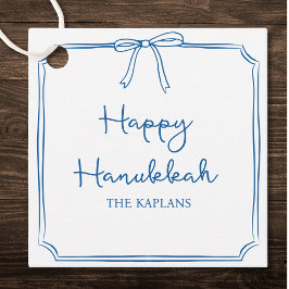 Etiquetas Para Lembrancinhas Nome Personalizado Elegante Arco Azul Hanukkah GIf