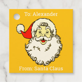 Etiquetas Para Lembrancinhas Nome Personalizado Laranja Papai Noel