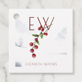 ETIQUETAS PARA LEMBRANCINHAS NOME PERSONALIZADO MERRY CHRISTMAS BERRIES FAVOR M