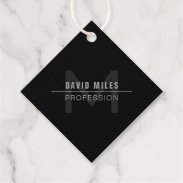Etiquetas Para Lembrancinhas Nome Profissional de Cinza Escuro Moderno