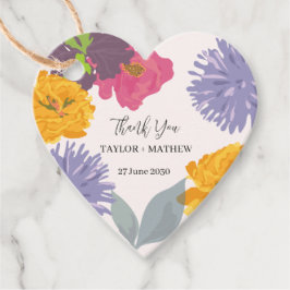 Etiquetas Para Lembrancinhas Nomes de Casais Florais de Casamento Moderno Abstr