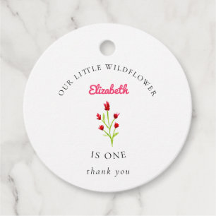 Etiquetas Para Lembrancinhas Nosso Pequeno primeiro aniversario Floral Mínimo
