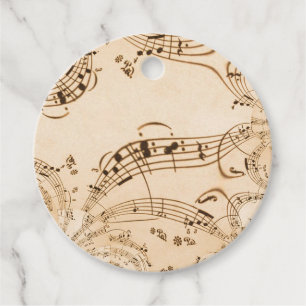 Etiquetas Para Lembrancinhas Notas Musicais Rústicas Antigas