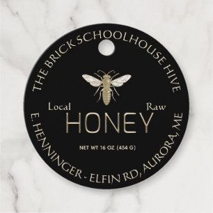 Etiquetas Para Lembrancinhas NOVA Tag de Fatos Nutricionais Dourados de Mel Pre