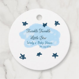 Etiquetas Para Lembrancinhas Nuvens azuis brilham Twinkle Pequena Exibição de B
