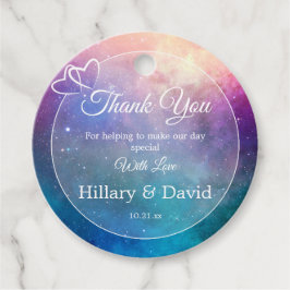 Etiquetas Para Lembrancinhas Nuvens de Nebulosa Rosa e Azul