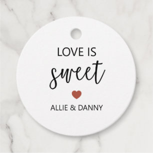Etiquetas Para Lembrancinhas O amor é uma doce marca de presentes, Terracotta