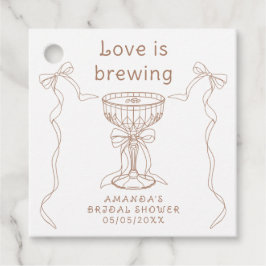 Etiquetas Para Lembrancinhas O amor está fervendo Chuveiro de noiva desenhado à