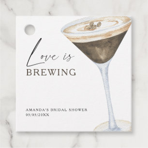 Etiquetas Para Lembrancinhas O amor está fervendo Espresso Martini Chá de noiva