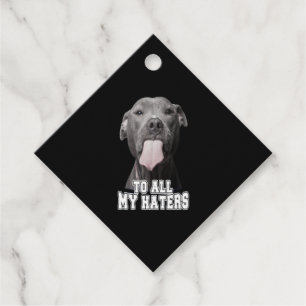 Etiquetas Para Lembrancinhas O cachorro do Pitbull para todos os meus ódio