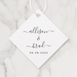 Etiquetas Para Lembrancinhas O casamento moderno e elegante favorece marcas de