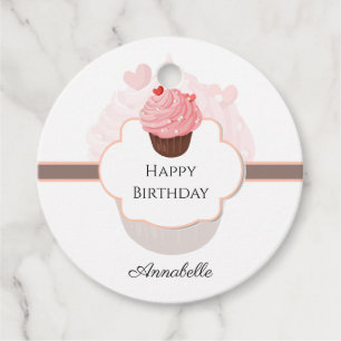 Etiquetas Para Lembrancinhas O feliz aniversario personalizou o cupcake e os