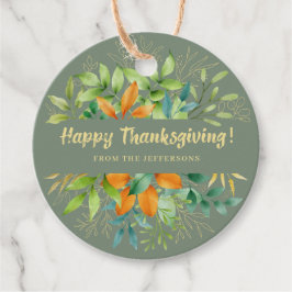 Etiquetas Para Lembrancinhas O outono verde de ação de graças deixa a aquarela