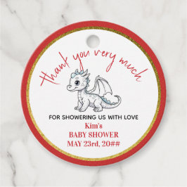 Etiquetas Para Lembrancinhas O Pequeno Dragão Bonito Está No Caminho Do Chá de