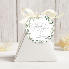 Etiquetas Para Lembrancinhas Obrigado ao Eucalipto Poeira Floral Moderna Verde