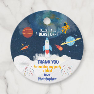 Etiquetas Para Lembrancinhas Obrigado Astronauta Festa de aniversário Exterior