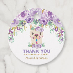 Etiquetas Para Lembrancinhas Obrigado bonito floral roxo da menina do