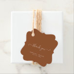Etiquetas Para Lembrancinhas Obrigado Calliografia Script Terracotta Wedding<br><div class="desc">Simples e Elegante Obrigado Calliografia Script Terracotta Casamento Marcações de Favor</div>