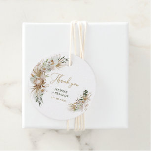 Etiquetas Para Lembrancinhas Obrigado Casamento Boho/Boêmio Dourado