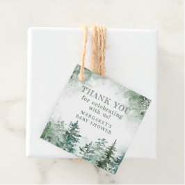 Etiquetas Para Lembrancinhas Obrigado chá de fraldas da floresta de inverno