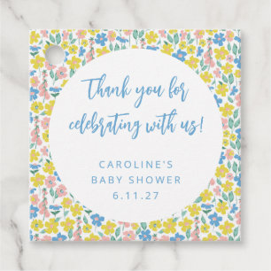 Etiquetas Para Lembrancinhas Obrigado Chá de fraldas Personalizado Floral Amare