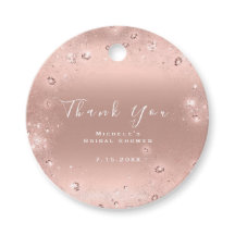 Obrigado Chuveiro de Noiva Doce 16º Confete Bege