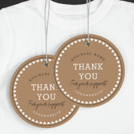 Etiquetas Para Lembrancinhas Obrigado Clássico Padrões De Amor Pendentes Beige