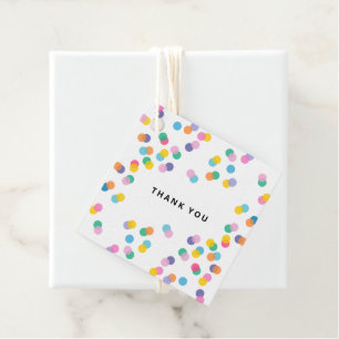 Etiquetas Para Lembrancinhas Obrigado Colorida Confetti Bolinhas