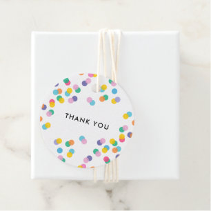 Etiquetas Para Lembrancinhas Obrigado Colorida Confetti Bolinhas