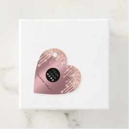 Etiquetas Para Lembrancinhas Obrigado com brilho Logotipo Rosa de  Pink Nome