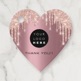 Etiquetas Para Lembrancinhas Obrigado com brilho Logotipo Rosa de  Pink Nome