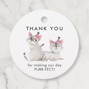 Etiquetas Para Lembrancinhas Obrigado comum da festa de aniversário do gato do